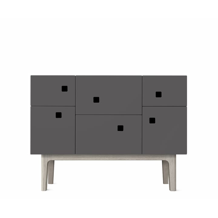 Credenza Peep C2 - slate grey, rovere pigmentato bianco - Zweed