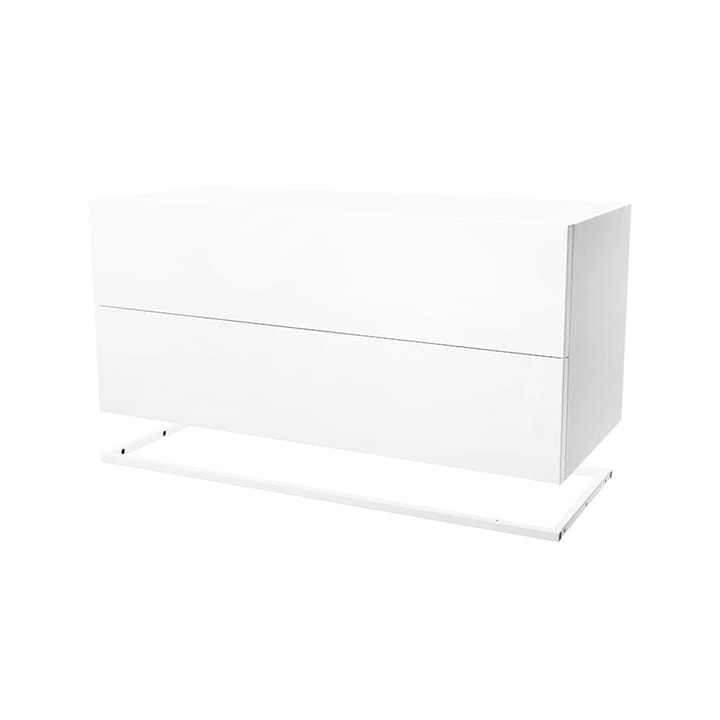 Scaffale modulare "Molto" 840 - bianco, cornice metallica bianca inclusa - Zweed
