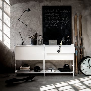 Scaffale modulare "Molto" 840 - bianco, cornice metallica bianca inclusa - Zweed