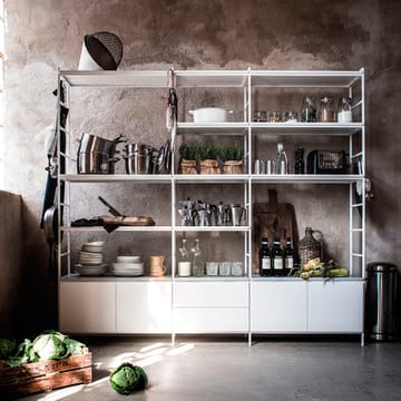 Scaffale modulare "Molto" 840 - bianco, cornice metallica bianca inclusa - Zweed