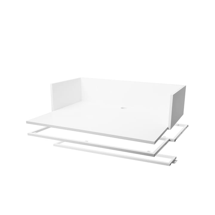 Scrivania modulare "Molto" 840 - bianco, cornice metallica bianca inclusa - Zweed