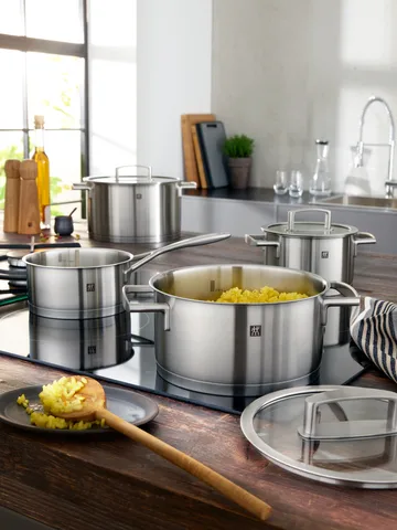Casseruola Zwilling Vitality set 5 pezzi - Acciaio inossidabile-trasparente - Zwilling