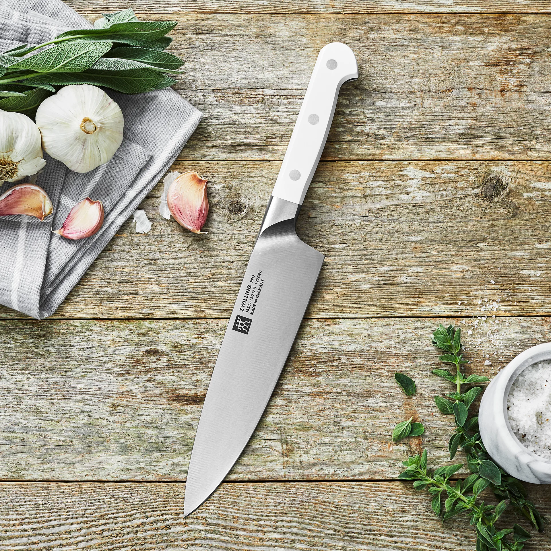 Coltello da chef 18 cm Zwilling Pro le Blanc, Bianco-acciaio inox Zwilling