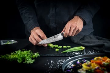 Coltello da chef compatto 14 cm Zwilling Tanrei  - Damaskus-nero - Zwilling