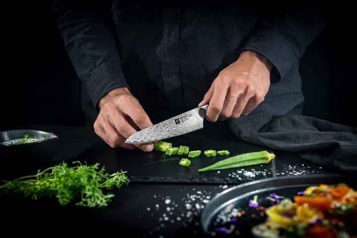 Coltello da chef compatto 14 cm Zwilling Tanrei , Damaskus-nero Zwilling