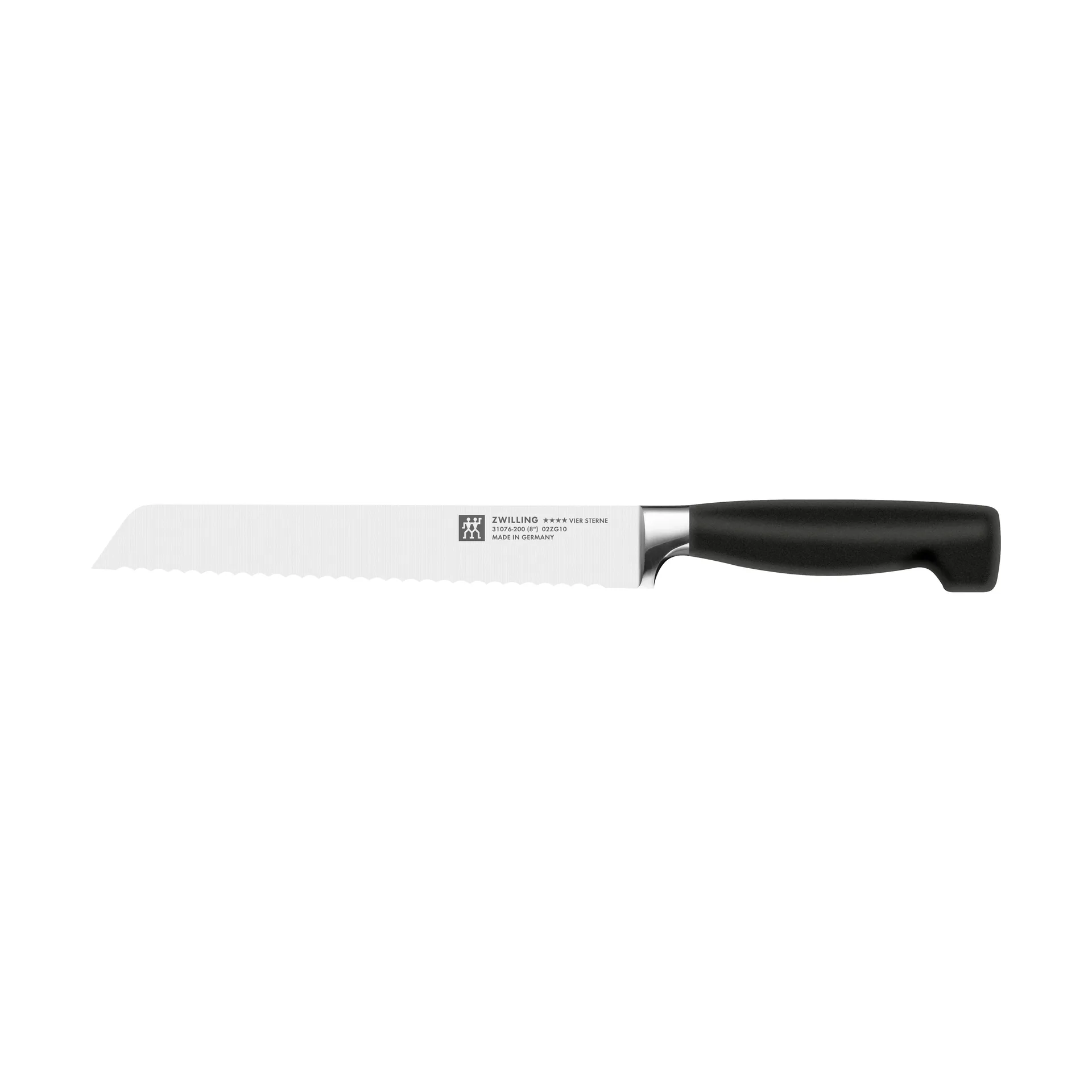 Coltello da pane Zwilling Four star 20 cm, Nero-acciaio inox Zwilling