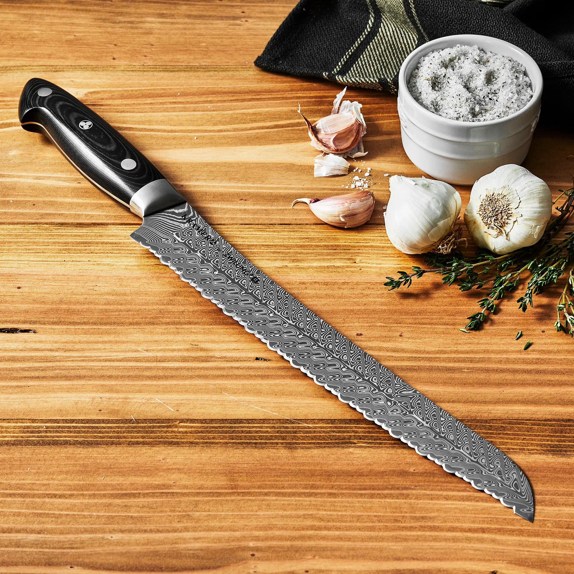 Coltello da pane Zwilling Kramer euro stainless 26 cm, Damaskus-nero Zwilling