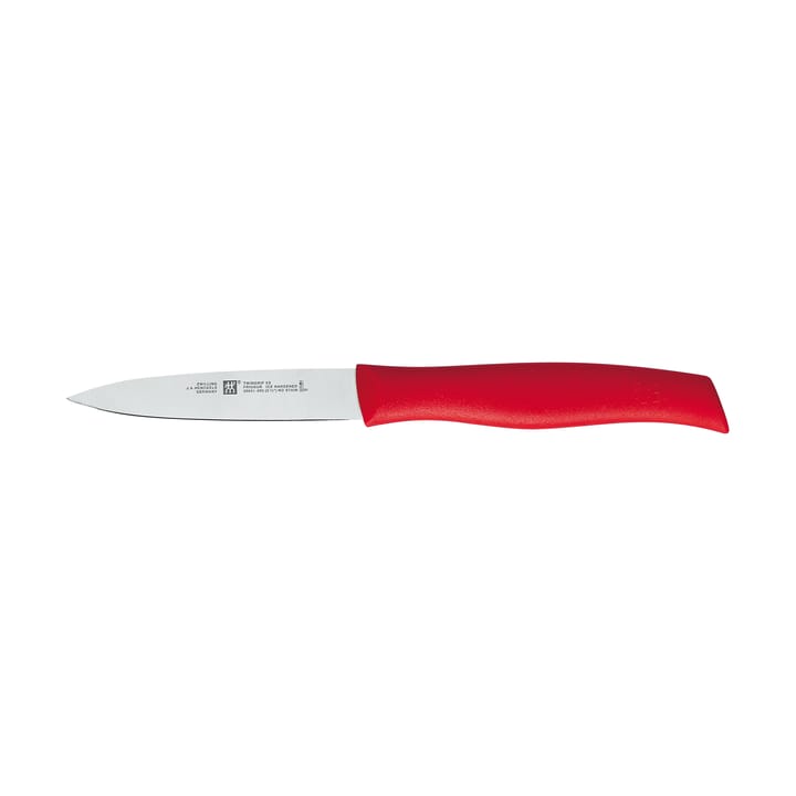 Coltello da verdura a punta 9 cm Zwilling Twin grip  - Rosso-acciaio inox - Zwilling