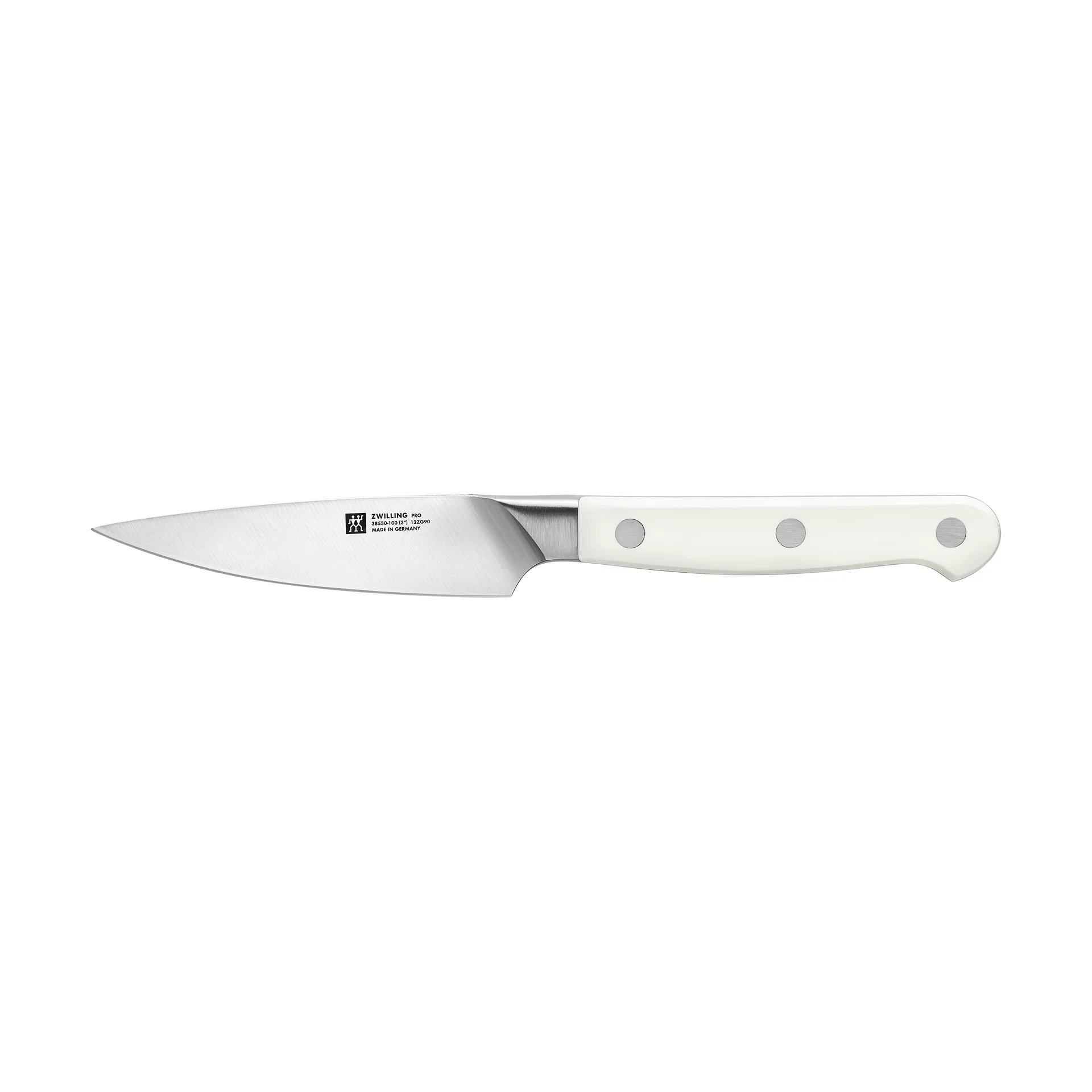 Coltello per sbucciare 10 cm Zwilling Pro le Blanc, Bianco-acciaio inox Zwilling