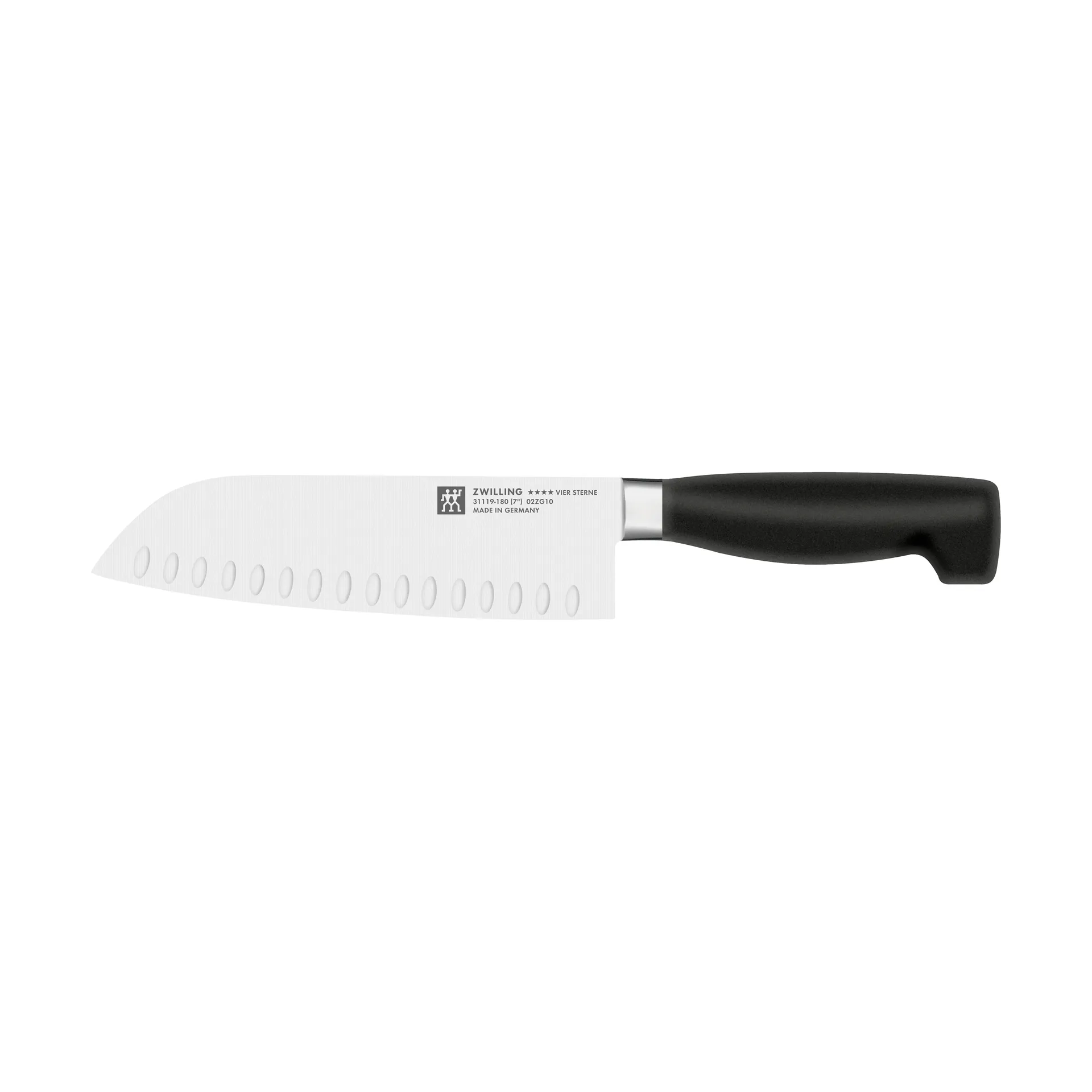 Coltello Santoku 18 cm Zwilling Four star, Nero-acciaio inox Zwilling