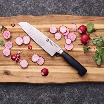 Coltello Santoku 18 cm Zwilling Four star  - Nero-acciaio inox - Zwilling