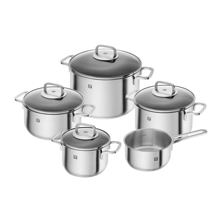 Set di casseruole 5 pezzi Zwilling Cube, Acciaio inossidabile-trasparente Zwilling