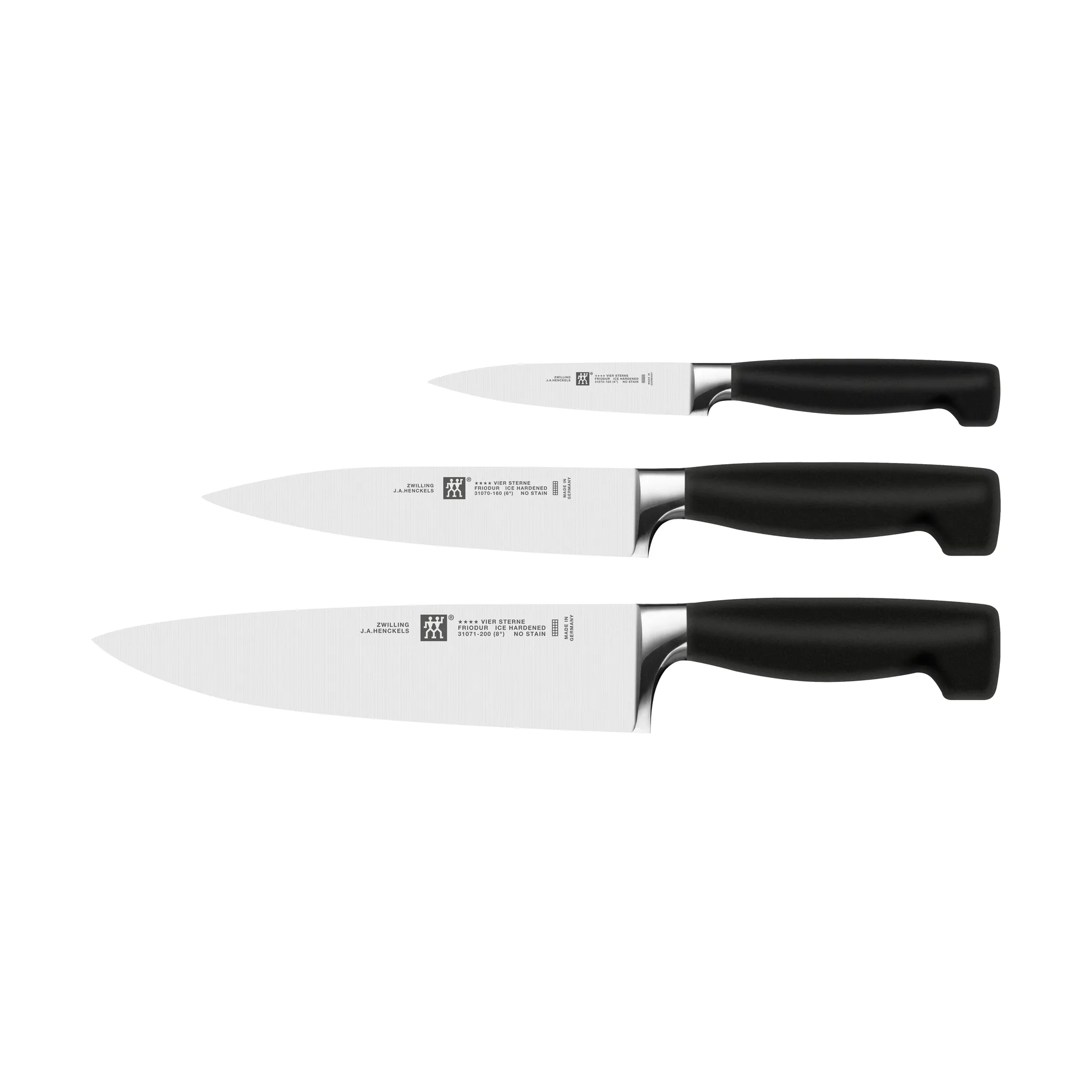 Set di coltelli 3 pezzi Zwilling Four star, Nero-acciaio inox Zwilling