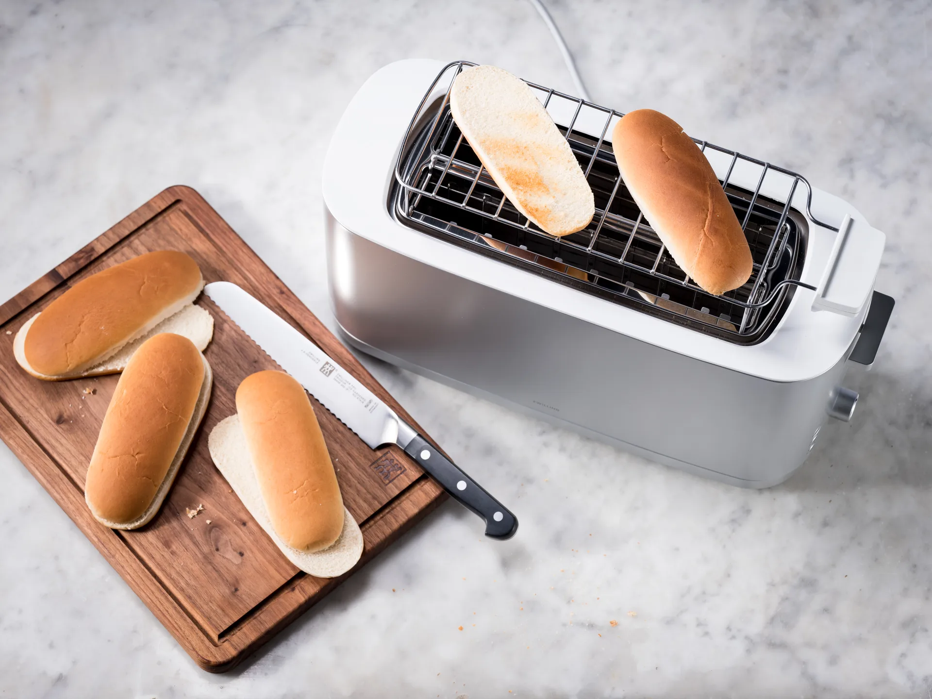 Tostapane con scaldapane 2 scomparti corti Zwilling, Argento Zwilling