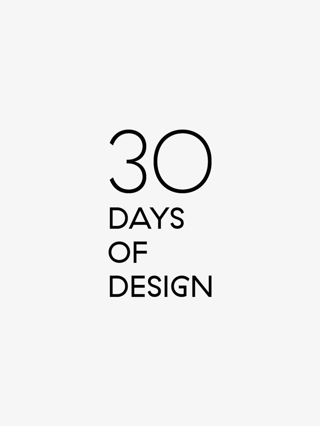 Testo che recita '30 Days of Design'