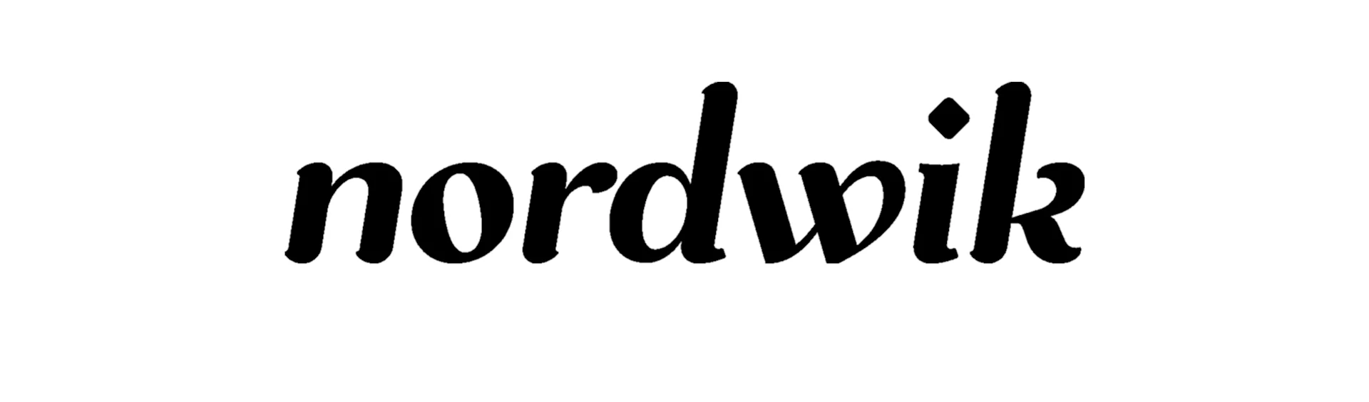 La parola nordwik in carattere nero, corsivo, simile a una scrittura.